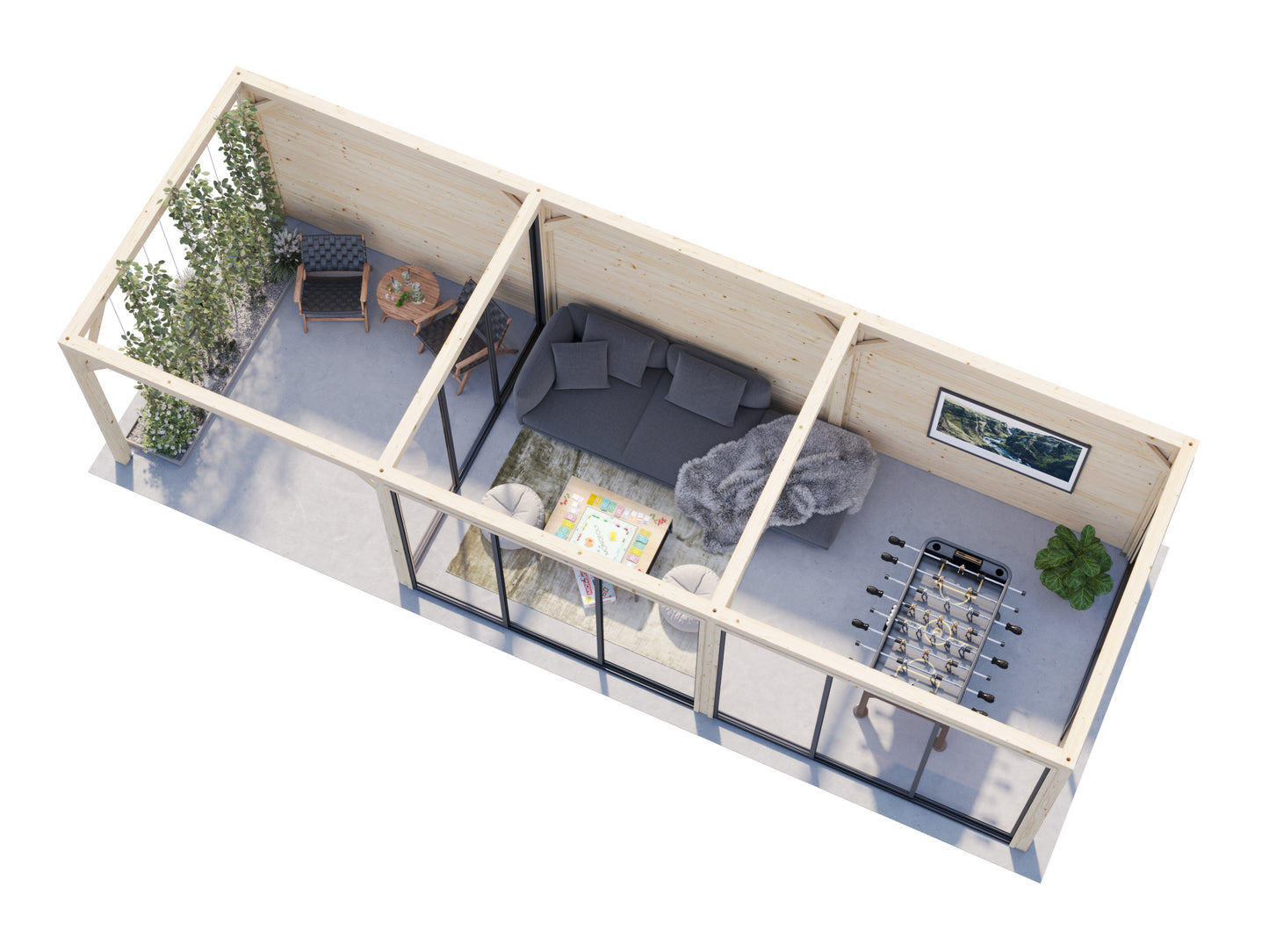 Palmako Bianca 24,9 m2 Set 218 Slide - Naturbelassen