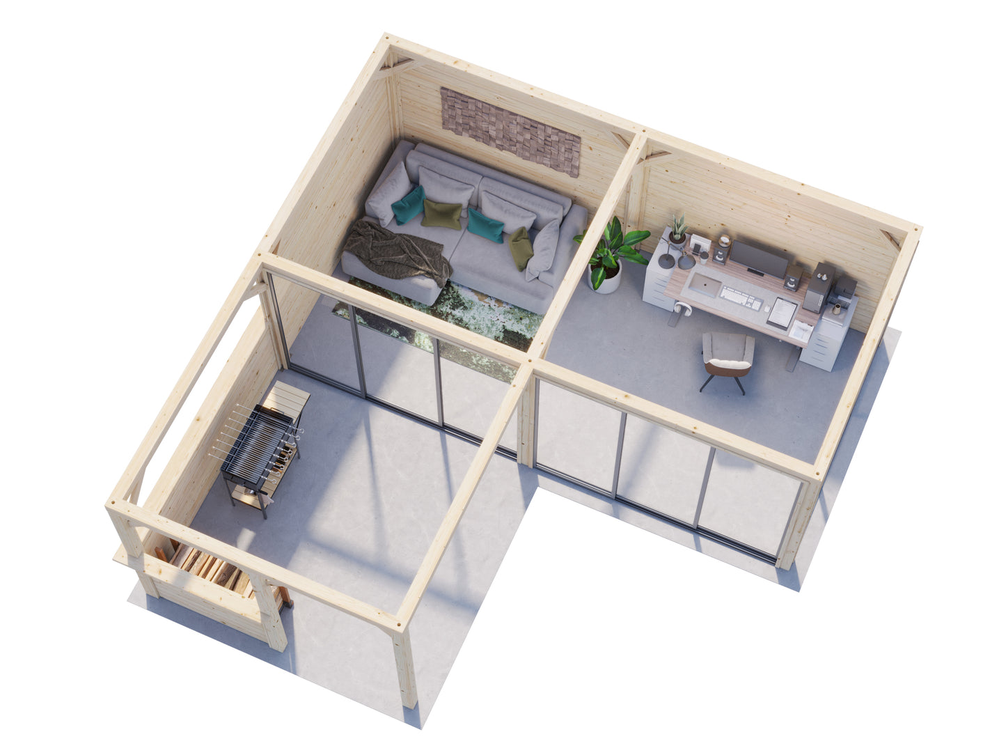 Palmako Bianca 24,9 m2 Set 523 Slide Plus - Transparent tauchgrundiert