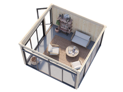 Palmako Saga 16,6 m2 Slide - Transparent tauchgrundiert