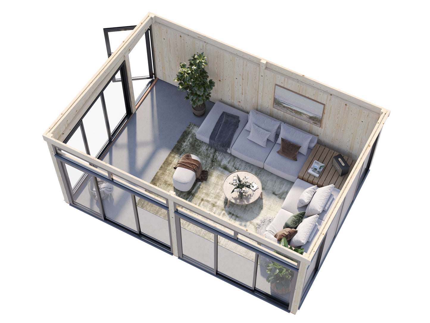 Palmako Saga 23,3 m2 Slide - Naturbelassen