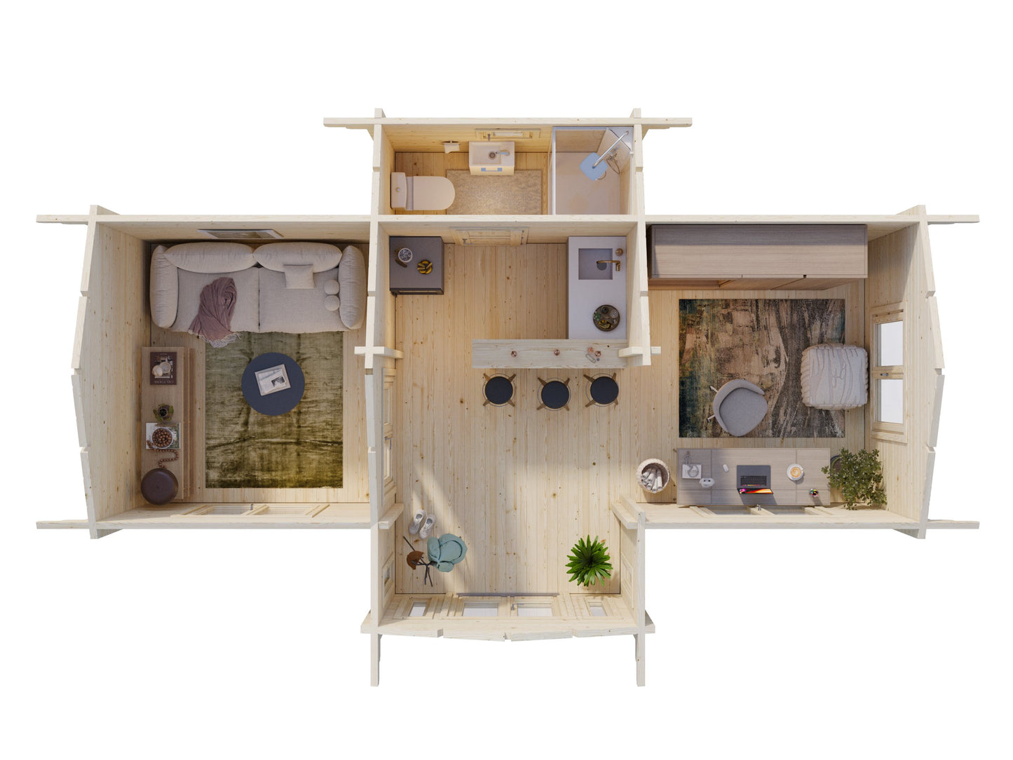 Palmako Anna 26,8 m2 - Naturbelassen