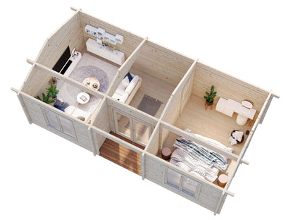 Palmako Anna 26,8+1,9 m2 - Naturbelassen