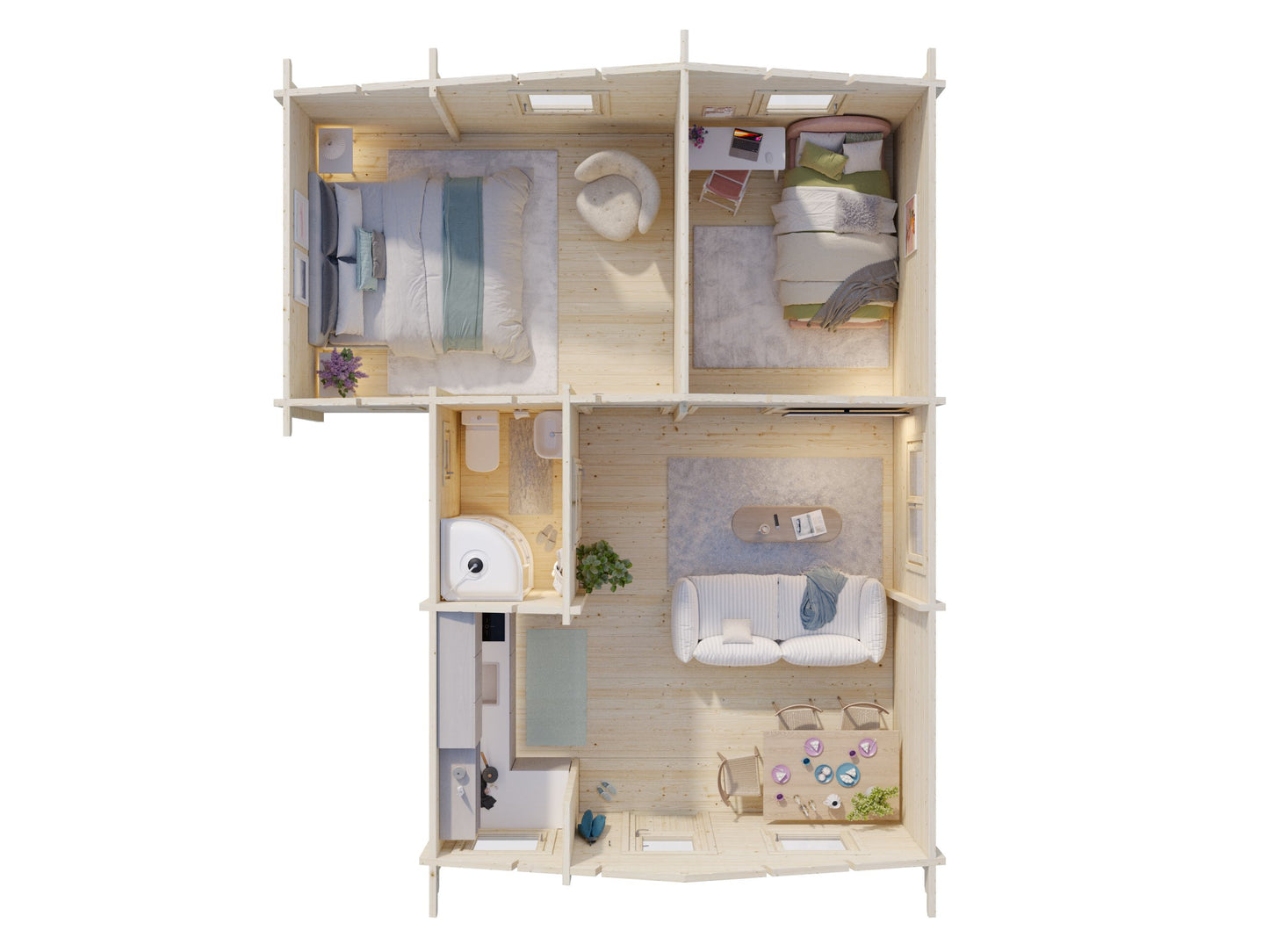 Palmako Emily 39,2 m2 - Naturbelassen