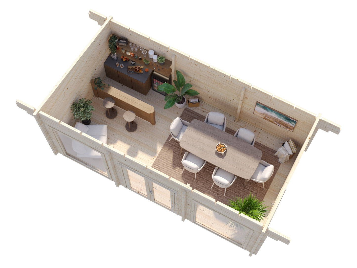 Palmako Heidi 19,7 m2 - Naturbelassen