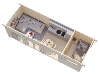 Palmako Heidi 22,8 m2 - Naturbelassen