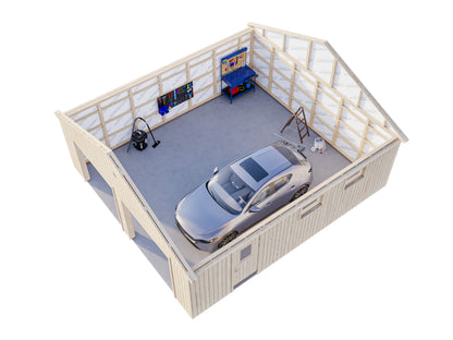 Palmako Andre 44,7 m2 ohne Tor - Naturbelassen