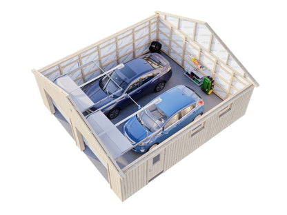 Palmako Andre 44,7 m2 mit Sektionaltor - Naturbelassen