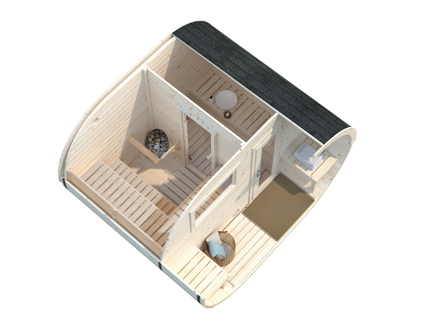 Palmako Anette 3,0+1,5 m2 - Naturbelassen