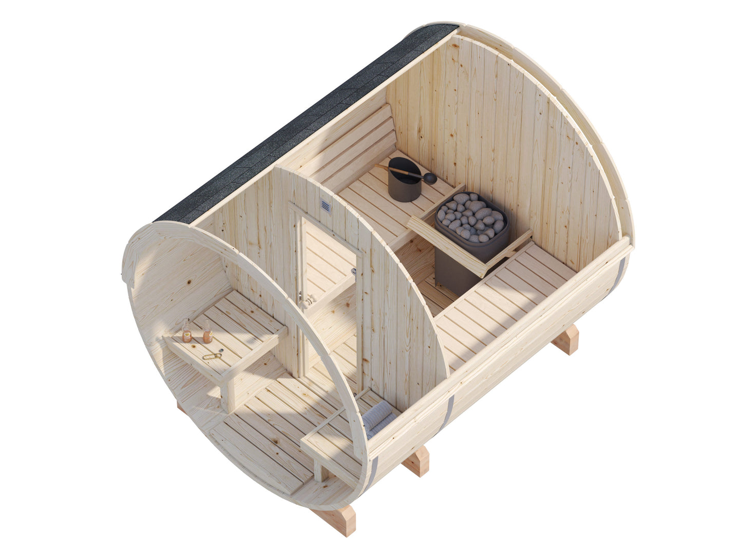 Palmako Anita 1,3+0,7 m2 - Naturbelassen