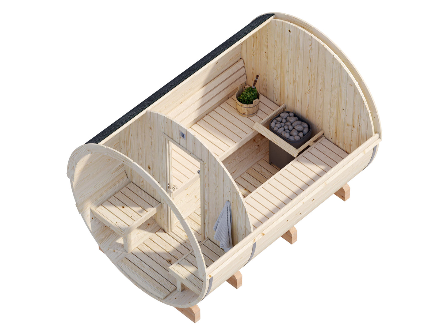 Palmako Anita 1,6+0,7 m2 - Naturbelassen