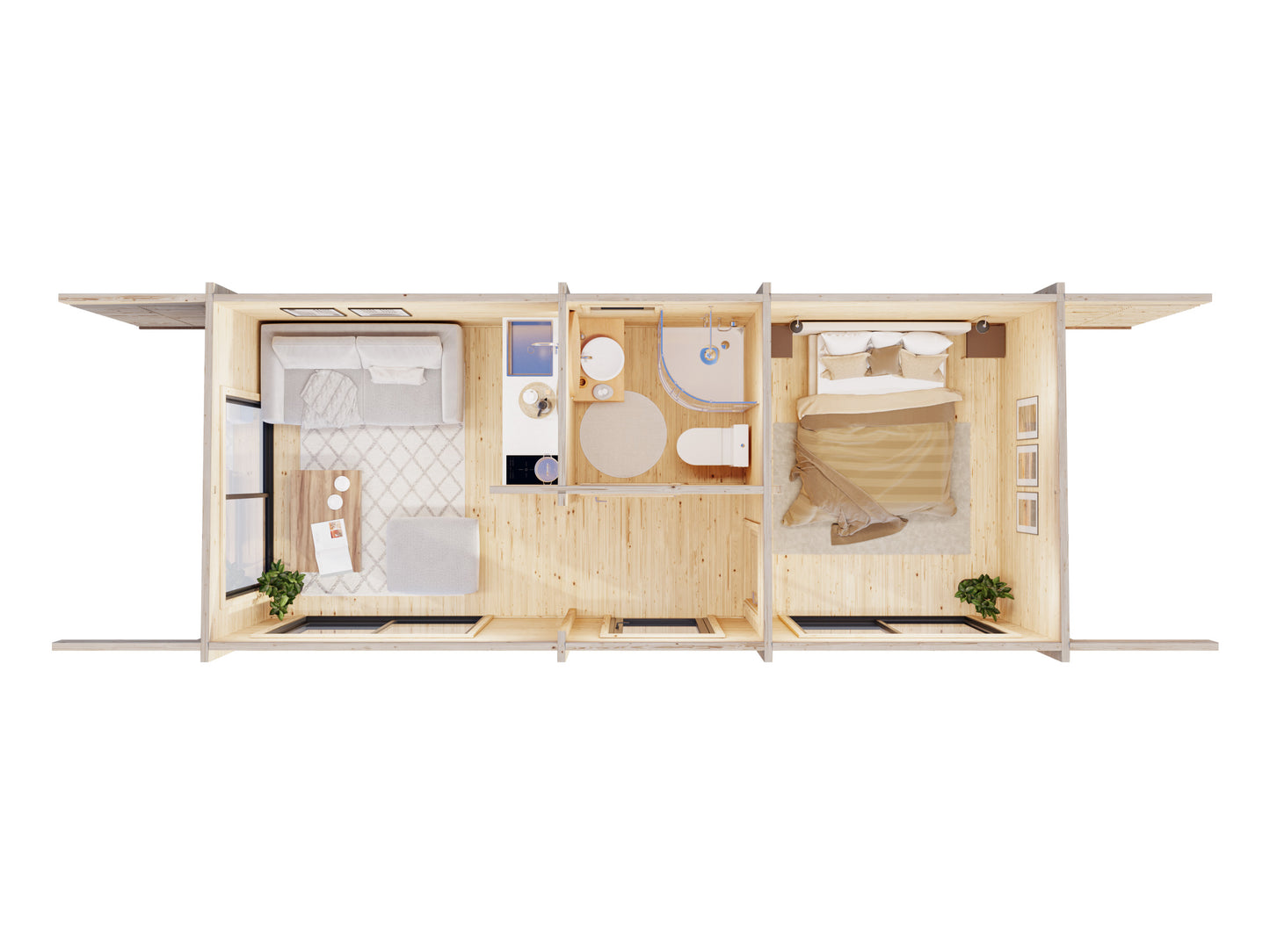 Palmako Cecilia 21,8 m2 - Naturbelassen