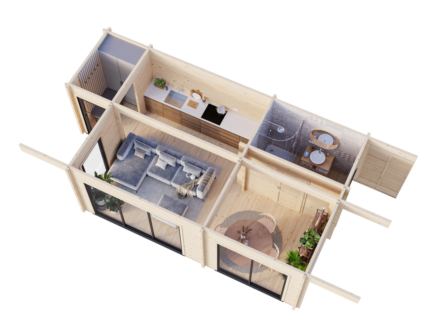 Palmako Cecilia 27,3 m2 - Naturbelassen
