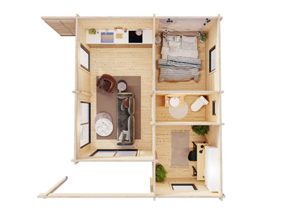 Palmako Cecilia 30,0 m2 - Naturbelassen