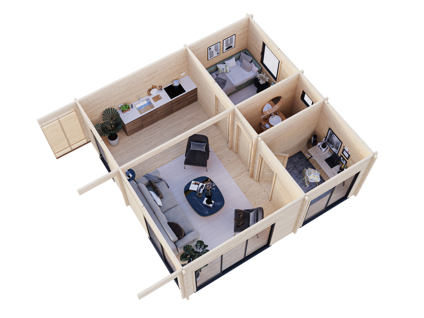 Palmako Cecilia 39,9 m2 - Naturbelassen