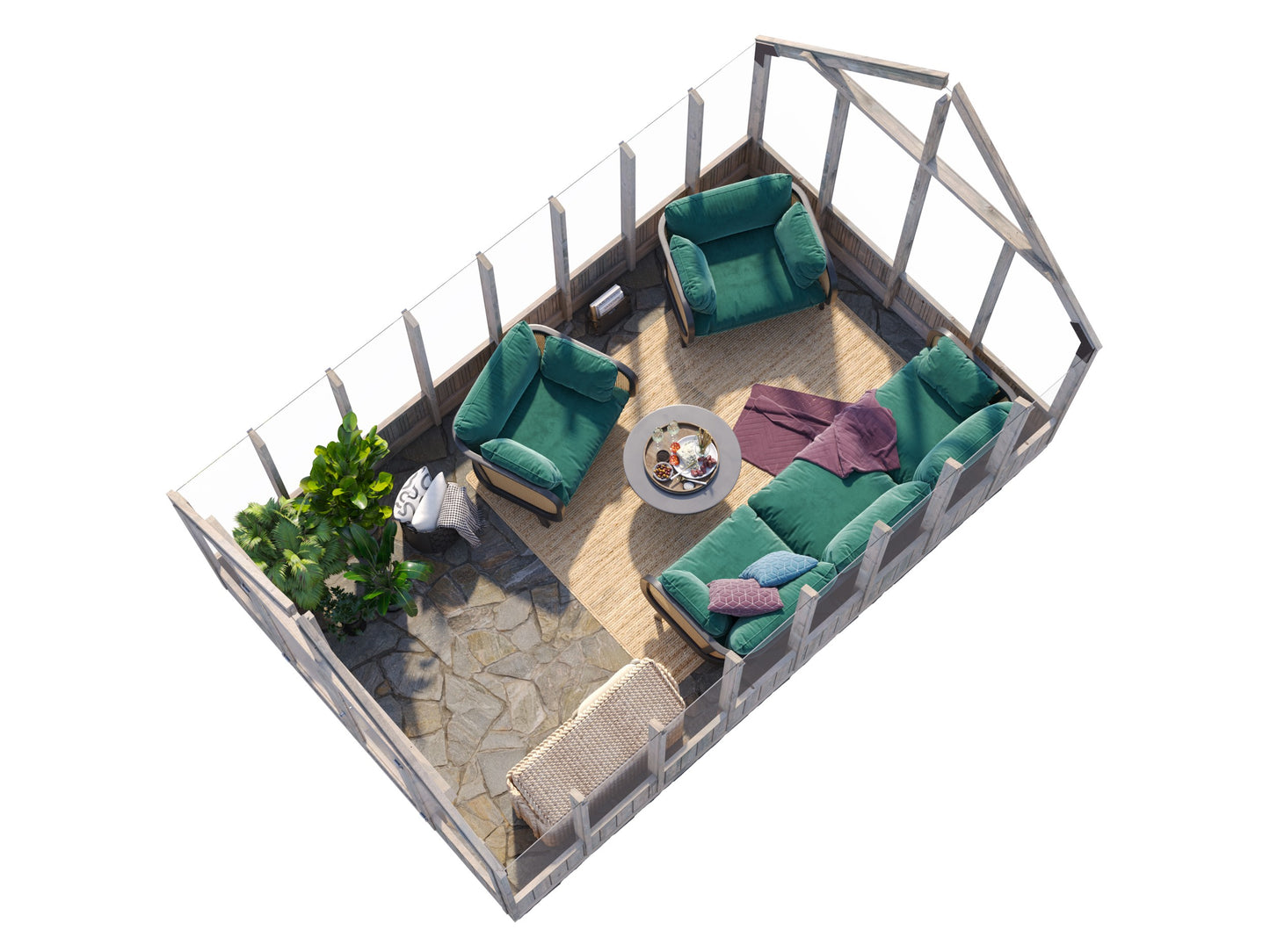 Palmako Emilia 13,8 m2 - Grau kesseldruckimprägniert