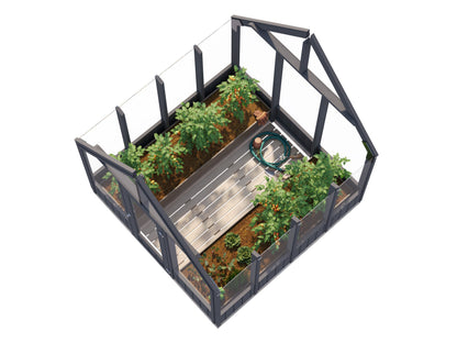 Palmako Emilia 5,4 m2 (RAL7012) - Lackiert dunkelgrau RAL7012
