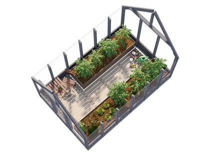 Palmako Emilia 8,2 m2 (RAL7012) - Lackiert dunkelgrau RAL7012