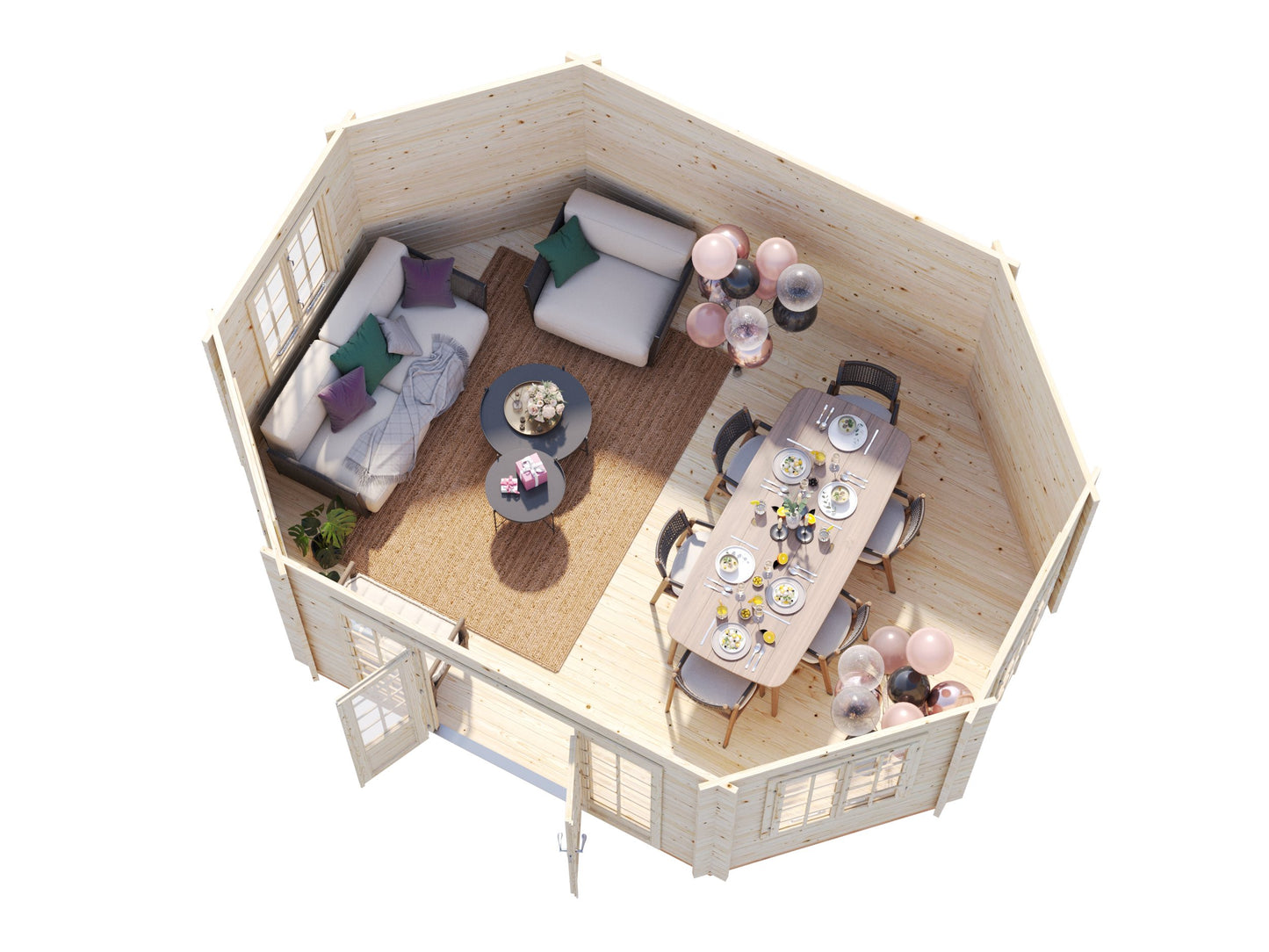 Palmako Hanna 20,3 m2 - Grau tauchgrundiert