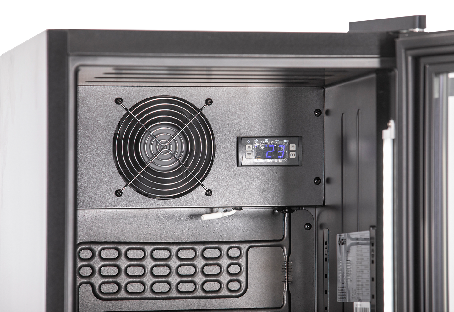 KBS Gastrotechnik Glastürkühlschrank KBS 316 G Slim schwarz