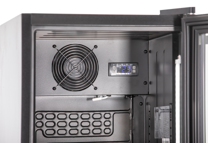 KBS Gastrotechnik Glastürkühlschrank KBS 316 G Slim schwarz