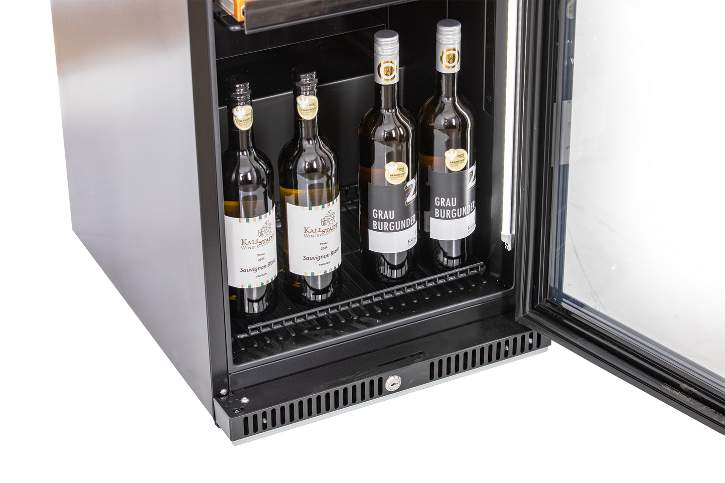 KBS Gastrotechnik Glastürkühlschrank KBS 327 G Slim schwarz