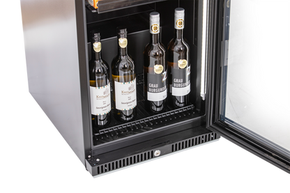 KBS Gastrotechnik Glastürkühlschrank KBS 327 G Slim schwarz