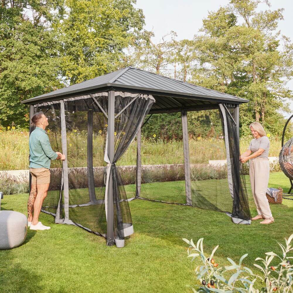Home Deluxe LED Solar Pavillon AZUR - 270 x 270 cm