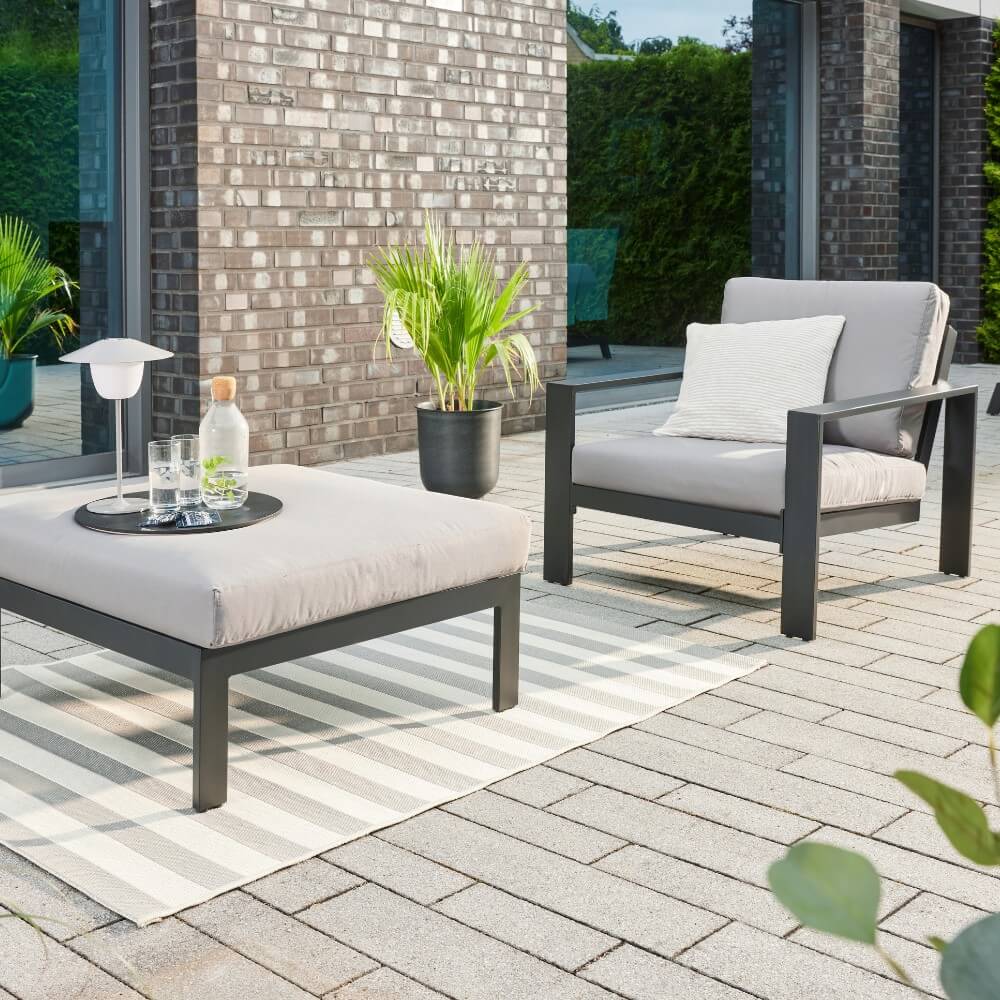 Home Deluxe Gartenlounge Aluminium RIO S - Anthrazit