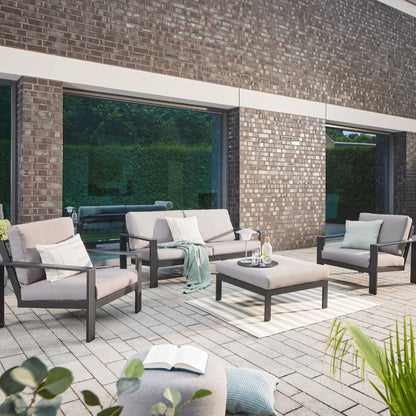 Home Deluxe Gartenlounge Aluminium RIO L - Anthrazit