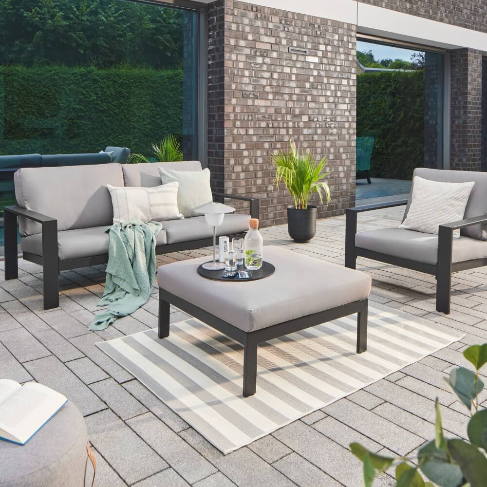 Home Deluxe Gartenlounge Aluminium RIO M - Anthrazit