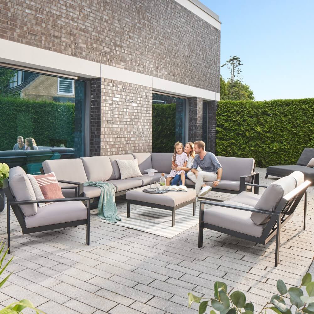 Home Deluxe Gartenlounge Aluminium RIO XXL - Anthrazit
