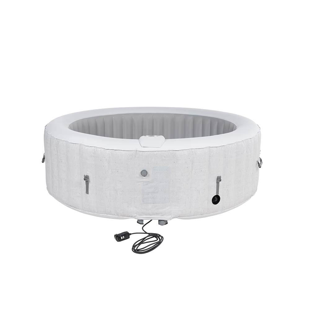 Home Deluxe Outdoor Whirlpool SPLASH inkl. Abdeckung - Ø208 cm 6 Personen Beton