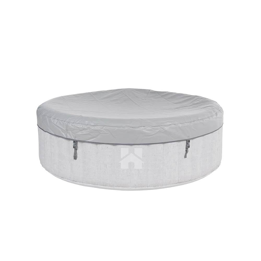 Home Deluxe Outdoor Whirlpool SPLASH inkl. Abdeckung - Ø208 cm 6 Personen Beton