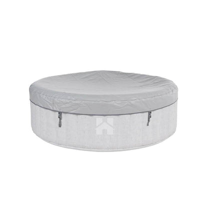 Home Deluxe Outdoor Whirlpool SPLASH inkl. Abdeckung - Ø208 cm 6 Personen Beton