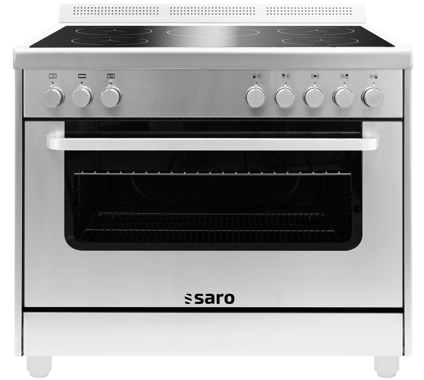 SARO Induktionsherd+Elektrobackofen, TS95IND61X silber