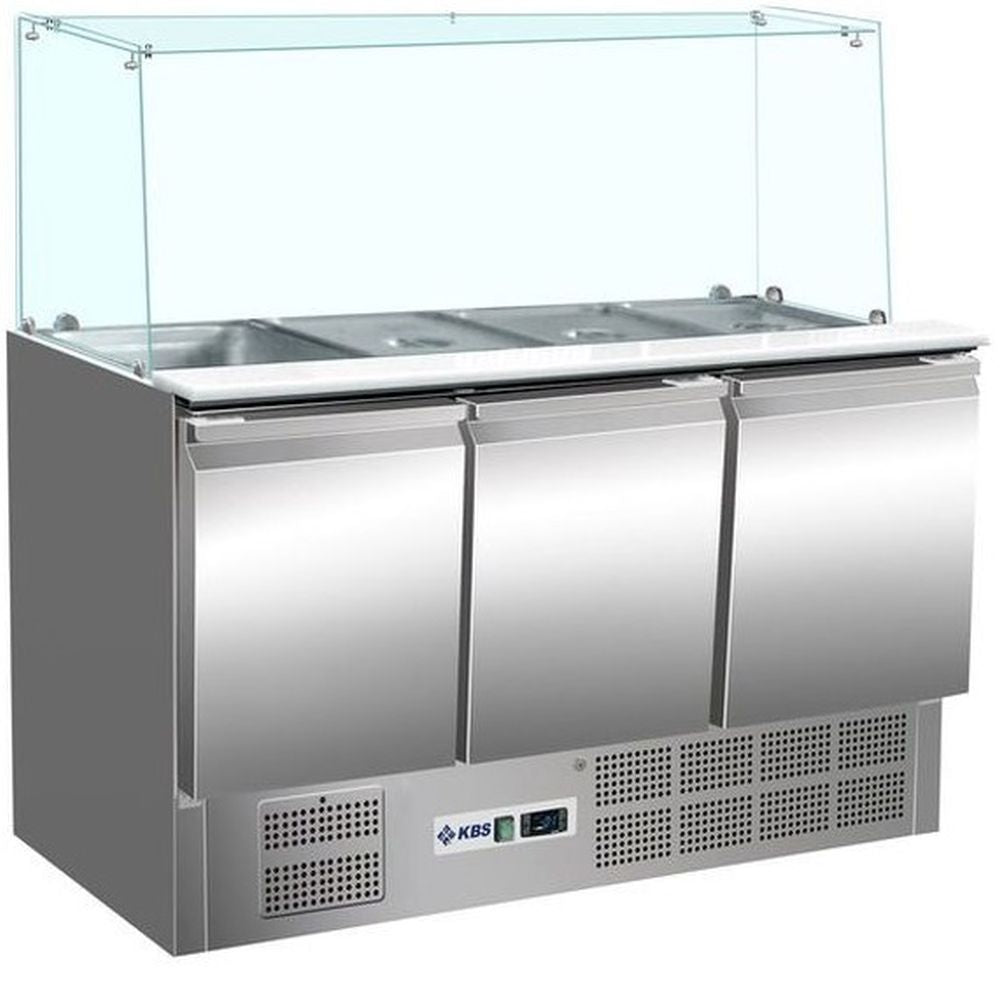 KBS Gastrotechnik Saladette gerader Glasaufbau KBS 904