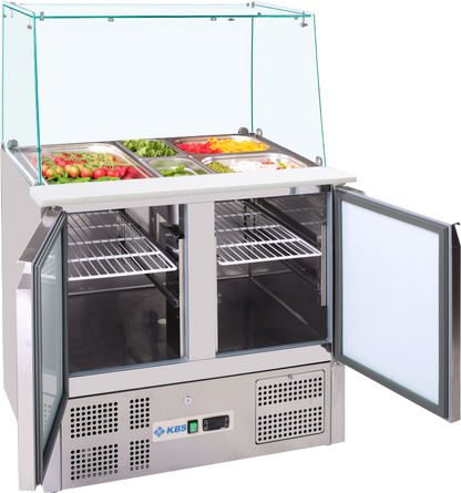 KBS Gastrotechnik Saladette gerader Glasaufbau KBS 908