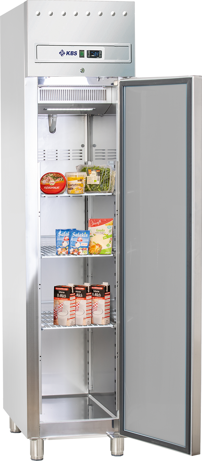 KBS Gastrotechnik Edelstahl Gewerbekühlschrank KU 356
