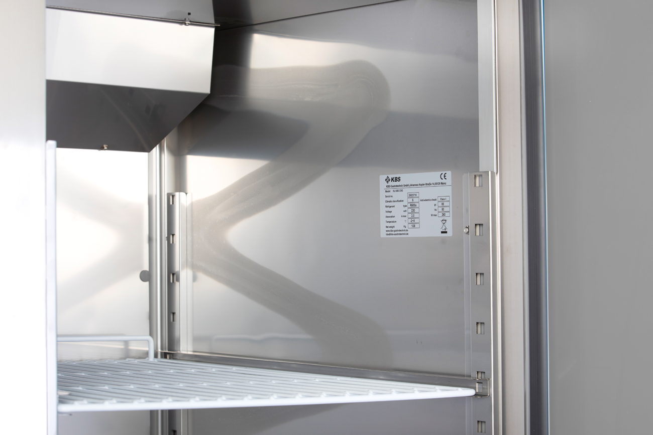 KBS Gastrotechnik Edelstahlkühlschrank KU 650 CNS