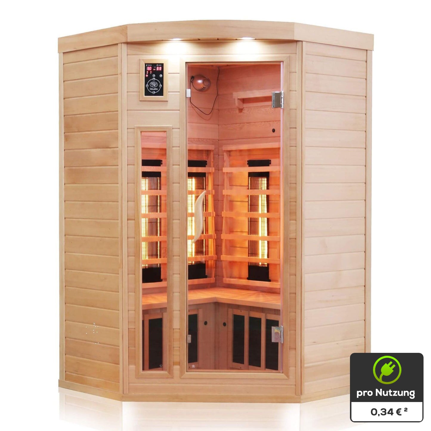 Dewello Infrarotkabine LAKEFIELD 120x120 Dual-Therm bei TroniTechnik