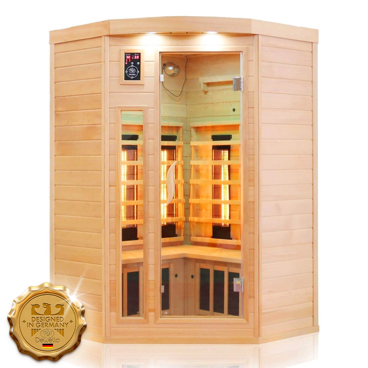 Dewello Infrarotkabine LAKEFIELD 120x120 Dual-Therm bei TroniTechnik