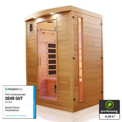Dewello Infrarotkabine PIERSON 135x105 Dual-Therm bei TroniTechnik