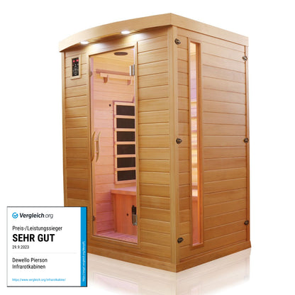 Dewello Infrarotkabine PIERSON 135x105 Dual-Therm bei TroniTechnik
