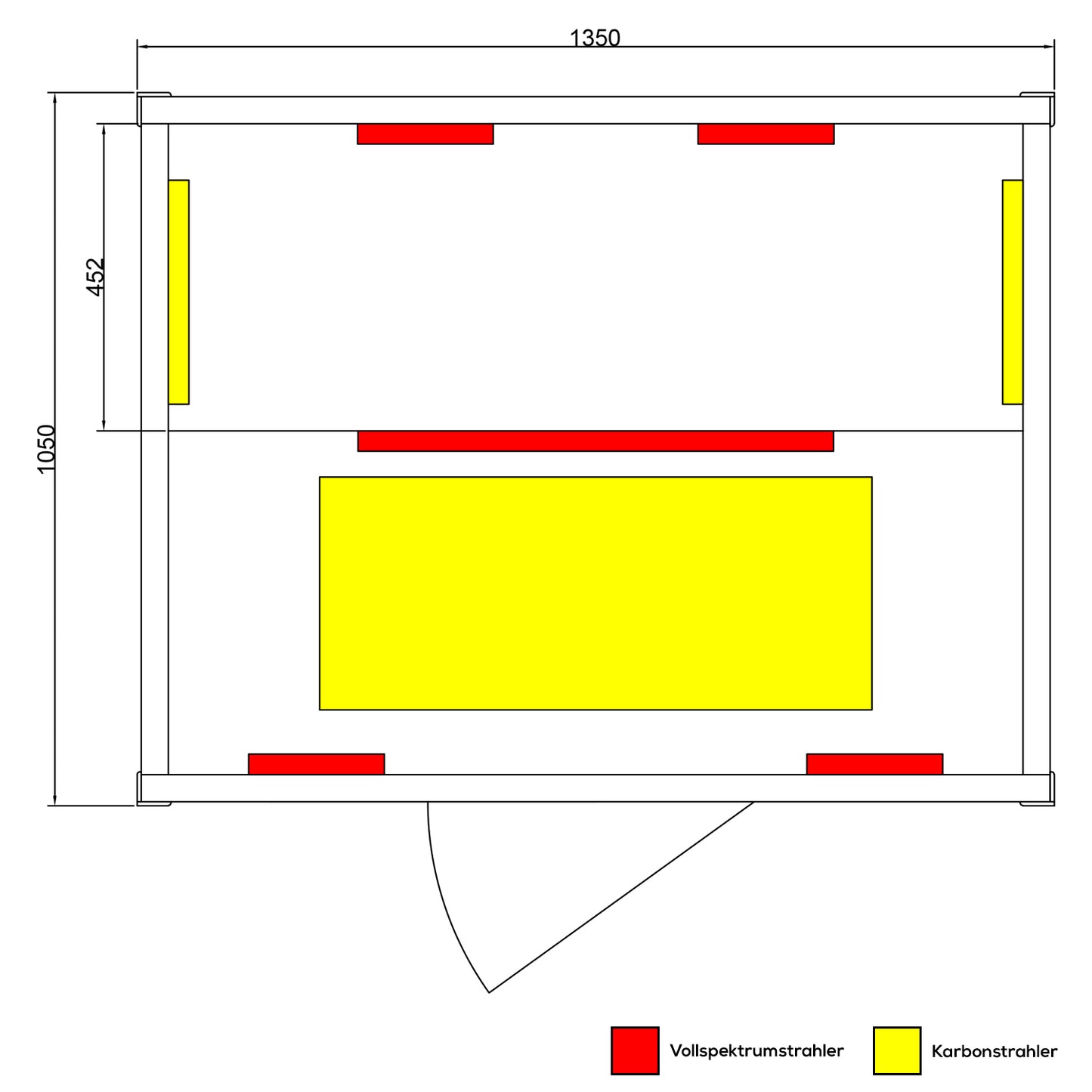 Dewello Infrarotkabine PIERSON 135x105 Dual-Therm bei TroniTechnik