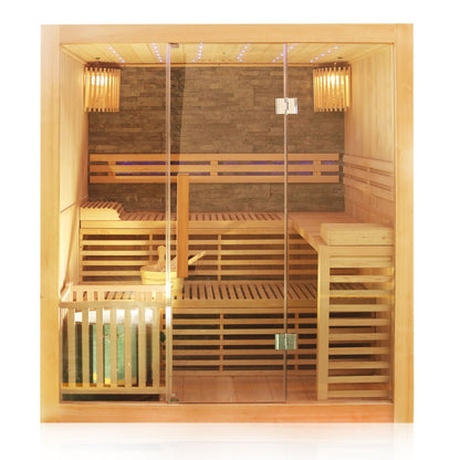 Dewello Finnische Sauna SARNIA PLUS 180x140 bei TroniTechnik