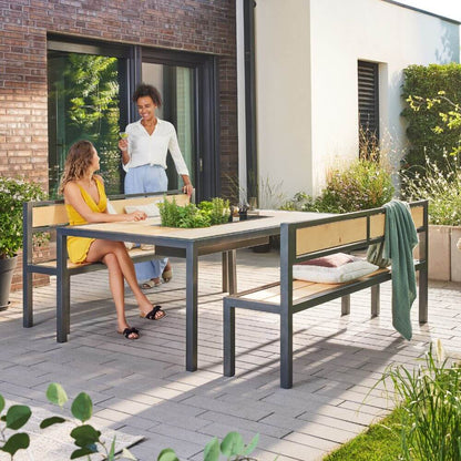 Home Deluxe Sitzgarnitur aus Lärche NAXOS - 200 x 43 cm Made in Germany