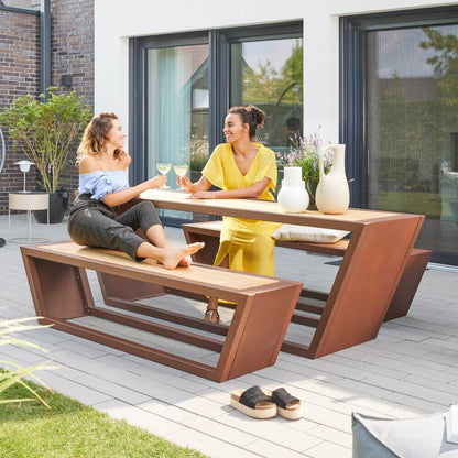 Home Deluxe Sitzgarnitur aus Stahl und Sibirischer Lärche KOBON - Made in Germany
