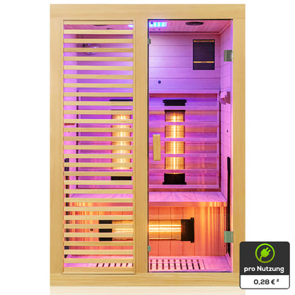 Dewello Infrarotkabine HAMLIN VOLLSPEKTRUM 130x105 bei TroniTechnik