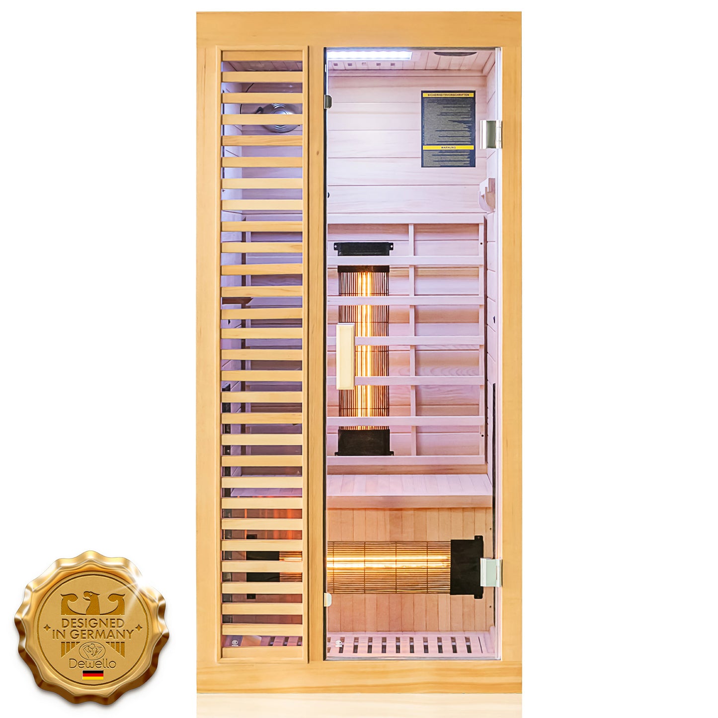 Dewello Infrarotkabine HAMLIN VOLLSPEKTRUM 90x90 bei TroniTechnik