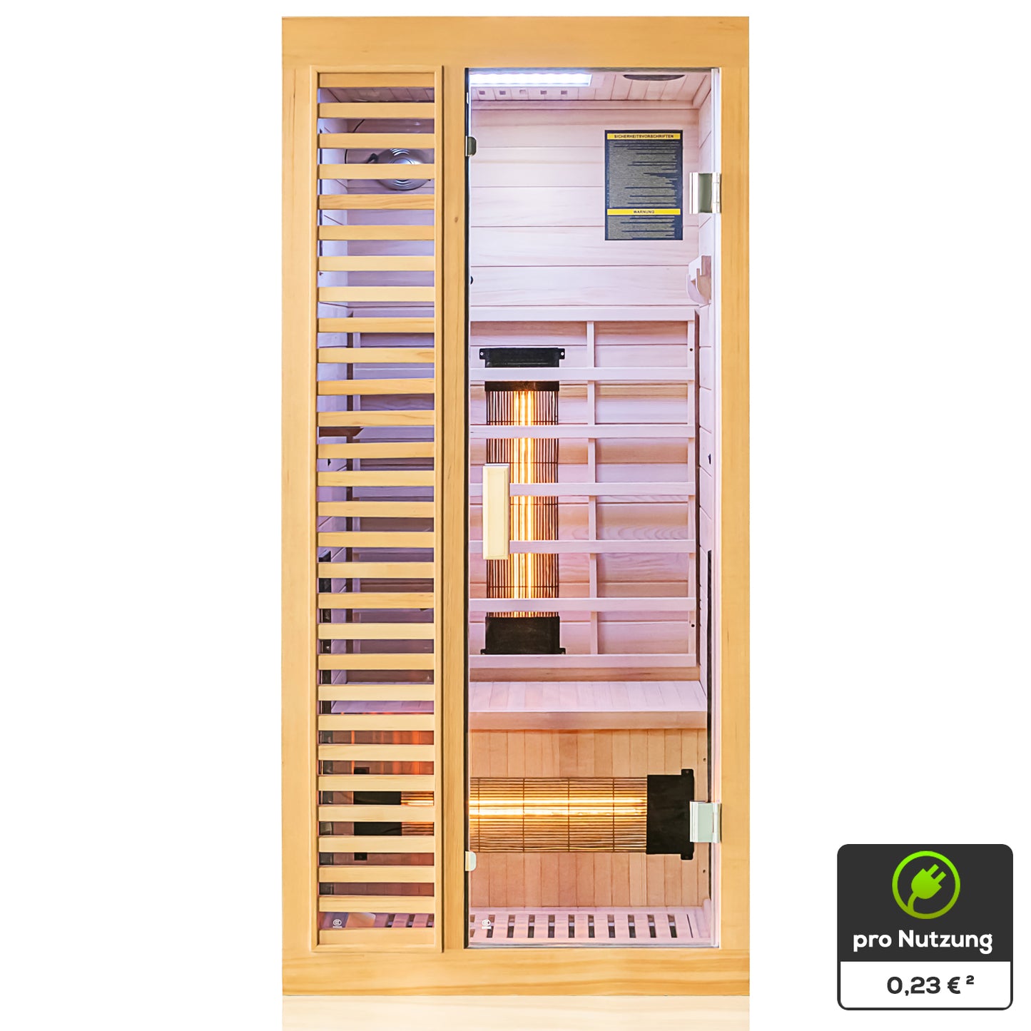 Dewello Infrarotkabine HAMLIN VOLLSPEKTRUM 90x90 bei TroniTechnik